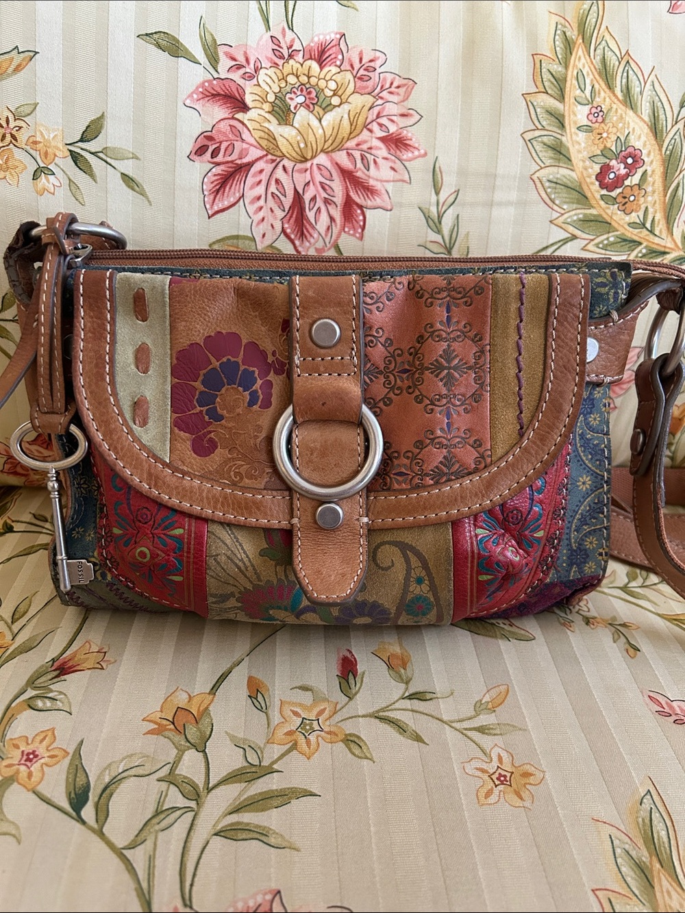 Fossil Leather Crossbody Bag